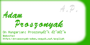 adam proszonyak business card